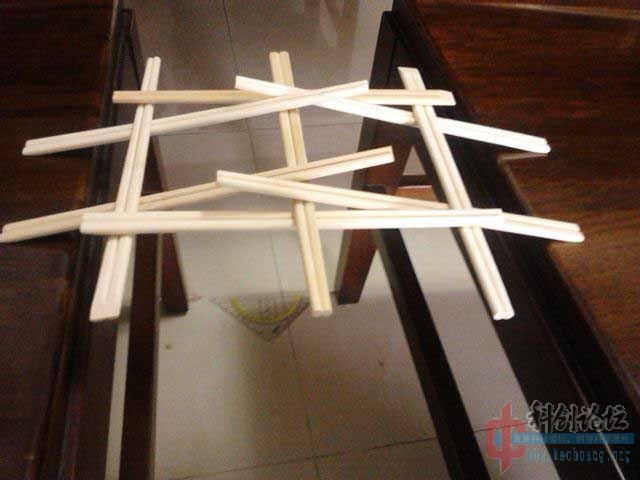 一次性筷子制作小桥图片